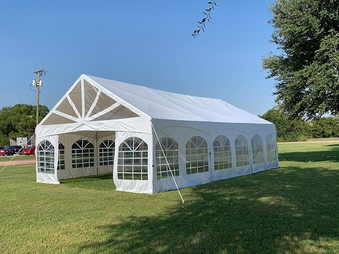 DELTA 30'x20' PVC Marquee Tents for Parties, Large Party Tent, Outdoor Wedding Tent, Heavy Duty Fire Retardard Waterproof Canopy, Carpas para Fiestas,Outdoor Event + 6 Storage Bags