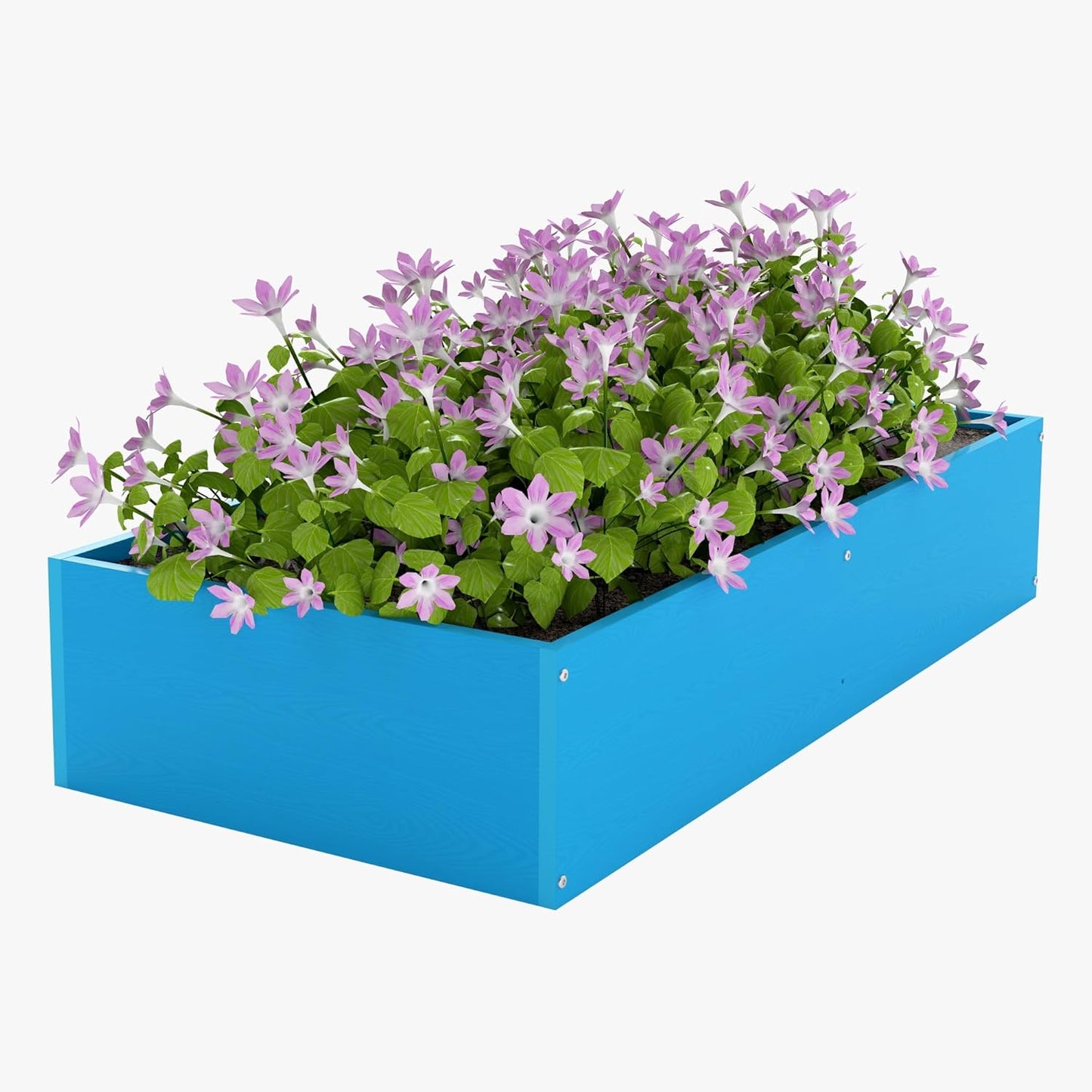HDPE Raised Garden Bed 47.24 * 24.4 * 9.65 in,Vegetable Planter Bed Outdoor,Elevated Horticulture Planter Bed,Waterproof,Rot-Resistant and Non-Cracking Above Ground Garden Bed(Pacific Blue)