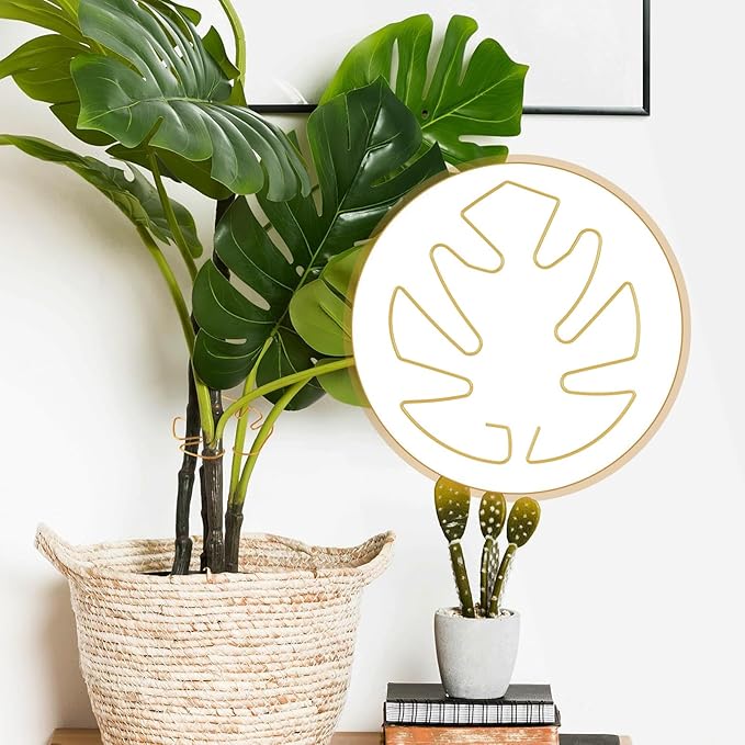 5PCS Iron Monstera Plant Support, Plant Stem Support, Turtle Shell Bamboo Clamp Set, Stable Plant Support Stakes for Indoor Plant, Ideal Present for Plant Lovers