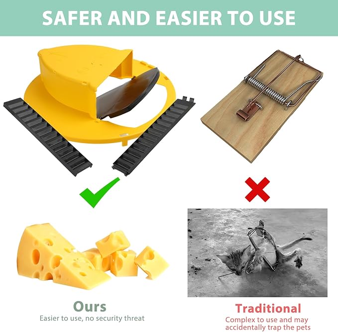 1PC Mouse Bucket Trap Mice Flip Lid Indoor Outdoor,Humane,Auto Reset 5 Gallon Bucket Compatible