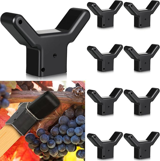 Yungyan 8 Pcs Tree Support, Plastic Fruit Branch Support Device Brace Prevent Breaking for Vineyards Ornamental Gardens Orchards Fits on Standard 1.57 x 1.57 Inch Lumber (Grey)