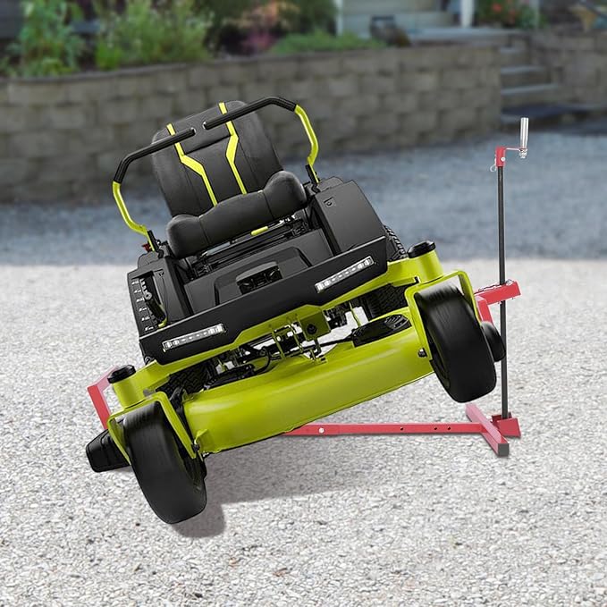 Lawn Mower Lift, 880Lbs Lawn Mower Lift Carbon Steel Lift Jack Freestanding Lawnmower Lift Tool Adjustable Lawnmower Lifts w/o Wheel for Garden Tractors All-Terrain Maintenance and Repair