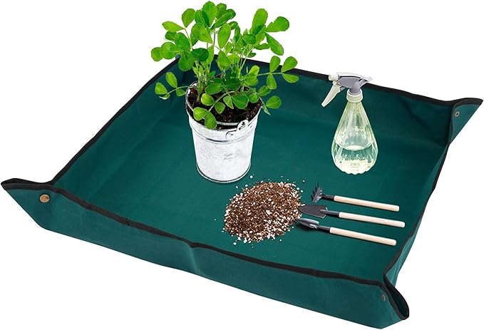Plant Repotting Mat Waterproof Oxford Fabric for Indoor Succulent Potting Planters and Plant Transplanting (23.07“x23.07"x2.95")