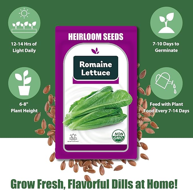 Romaine Seed Pods Kit for Hydroponics, 12 Pods Grow Anything Kit for Indoor Hydroponics Growing System, Hydroponics Supplies with 12 Grow Sponges, 12 Plant Baskets, 12 Pod Domes and Labels