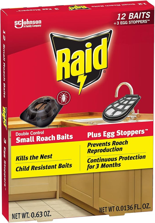 Raid Roach Killer Baits, Plus Egg Stoppers, 12 count