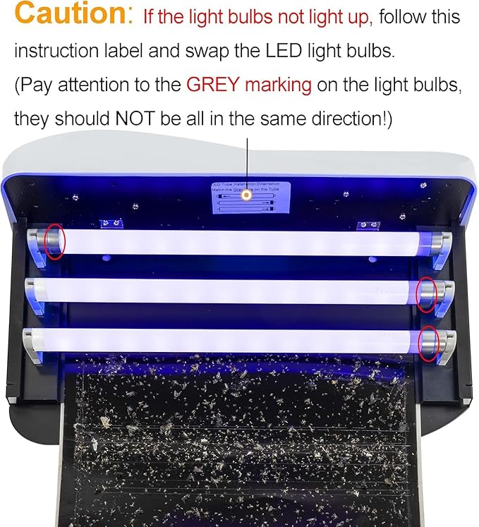 Awoco LED 15W 100V-240V Wall Mount Sticky Fly Trap Lamp XL 78” Extra Long Power Cord with 3 LED UV Lights for Capturing Flies, Mosquitoes, Moths and Flying Insects (Fly Trap XL + 6 Glue Boards)