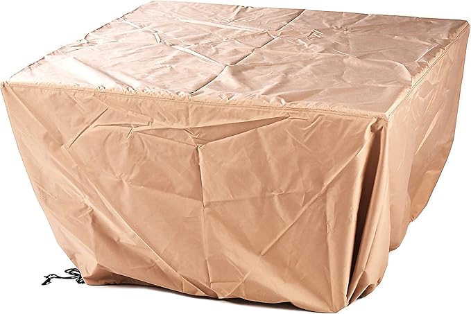 Oakland Living POPPY-4LS-MAYAN-TNCU-AC Black Aluminum Patio Fire Table Set with Four Deep Seating Loveseat with Cushions, Antique Copper