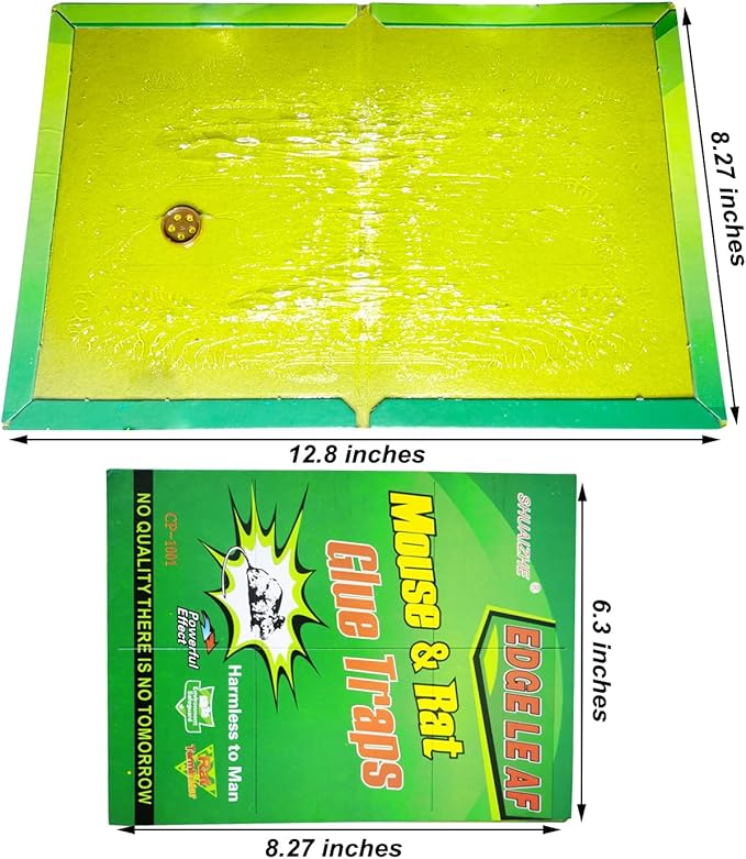 10 Pack Large Mouse Glue Traps with Enhanced Stickiness Glue Traps for Rat, Rodent and Household Traps Sticky Pad Board for House Indoor