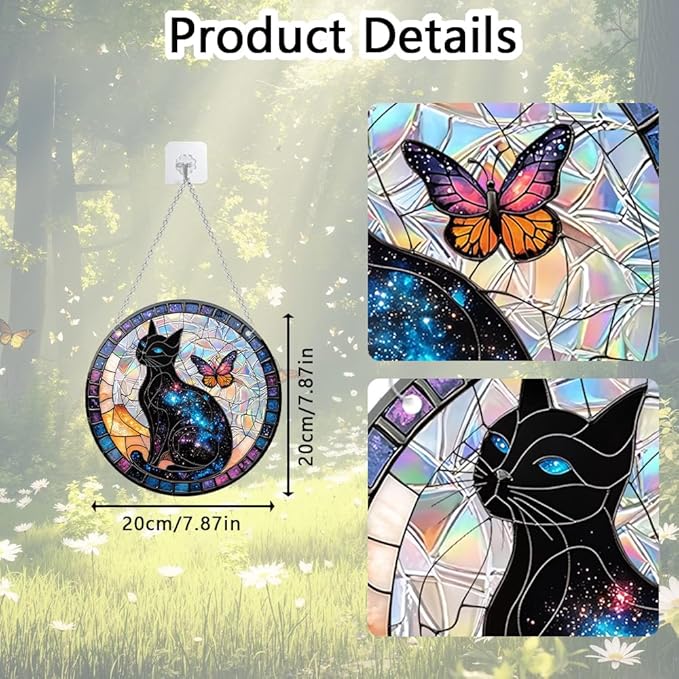 Sun Catchers Indoor Window, Acrylic Rainbow Suncatcher Window Hanging Decoration for Living Room Bedroom Summer Home Balcony Ornaments Decoration