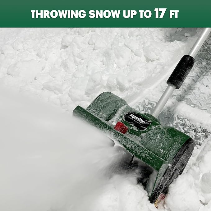 Mellif Cordless Snow Shovel, 12-Inch Brushless Snow Blower Compatible with Makita 18v Battery, Includes 4.0Ah Battery & Charger Kit, Lightweight with Adjustable Chute, Weather-Resistant