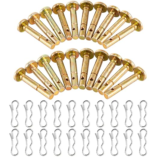 Biggun 20 Sets of Shear Pins & Cotter Pins for Snowblower - 738-04124 and 714-04040 Replacement Shear Pin Kits Compatible with MTD Craftsman Cub Cadet Troy Bilt Snowblowers