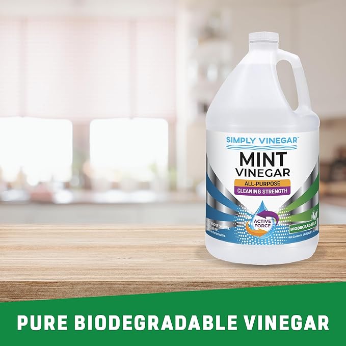 Mint Vinegar – with Refreshing Mint Scent for Cleaning, Home, Laundry, 128 oz