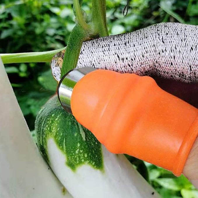 Upgrade Garden Silicone Thumb Knife, Harvesting Plant Tool, Gardening Gifts, Finger Picking for Trim Vegetable Gardening and Kitchen Help (S)