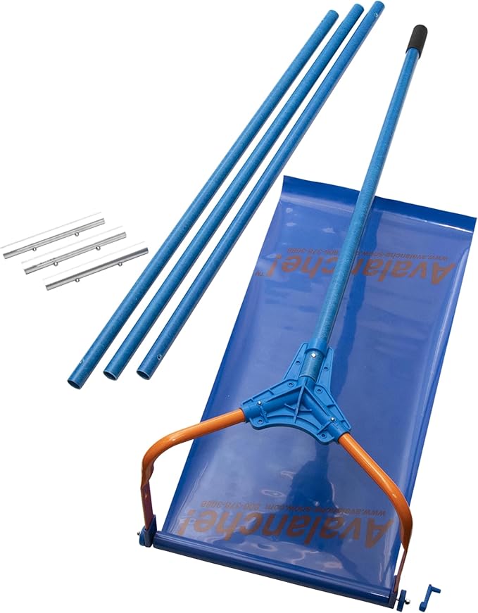 Avalanche! AVA500, Easy and Quick Snow Removal from Roof, Slick Surface Slide, Quick Assembly, Rook Rake for Snow Removal, Made in The USA