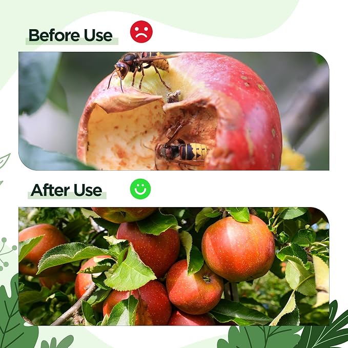 Qualirey 4 Pcs Wasp Traps for Outdoors Wasp Killer Hanging Bee Traps Reusable Fly Bee Killer for Indoor Outdoor Patio Garden Home (Green)