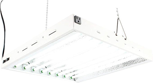 2Ft X 24In 8Lamps 200W T5 Fluorescent Grow Lights with 6500K Grow Lamps and 20000 Lumens & High PPFD, Great for Seeding, Colon, and VegGrowing Stages! Fast Growing!