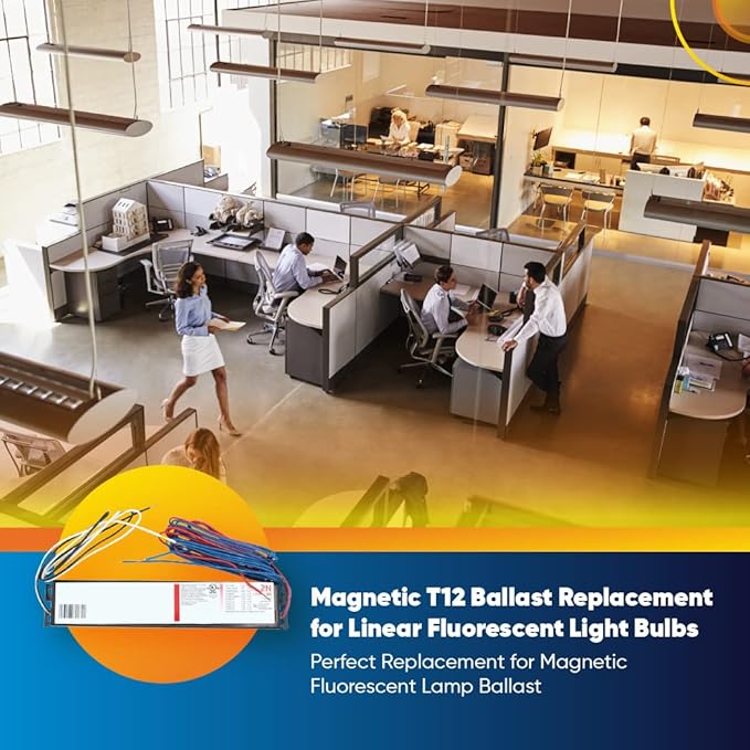 Technical Precision Replacement Ballast for Advance R-2e75-s-tp by Technical Precision - 120V-277V T12 Magnetic Fluorescent Lamp Ballast - Operates 2 Linear Lamps - 1 Pack