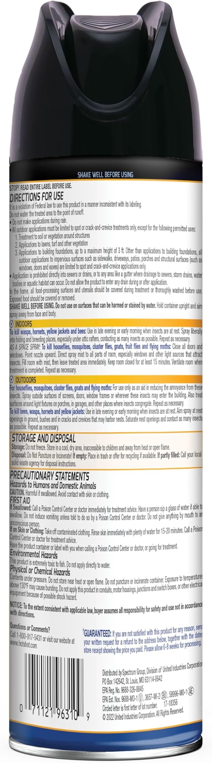 Hot Shot Flying Insect Killer, 15 Ounces, Aerosol Formula Kills Houseflies, Mosquitoes And Other Listed Flying Insects By Contact Indoors And Outdoors With Clean Fresh Scent,12 Pack
