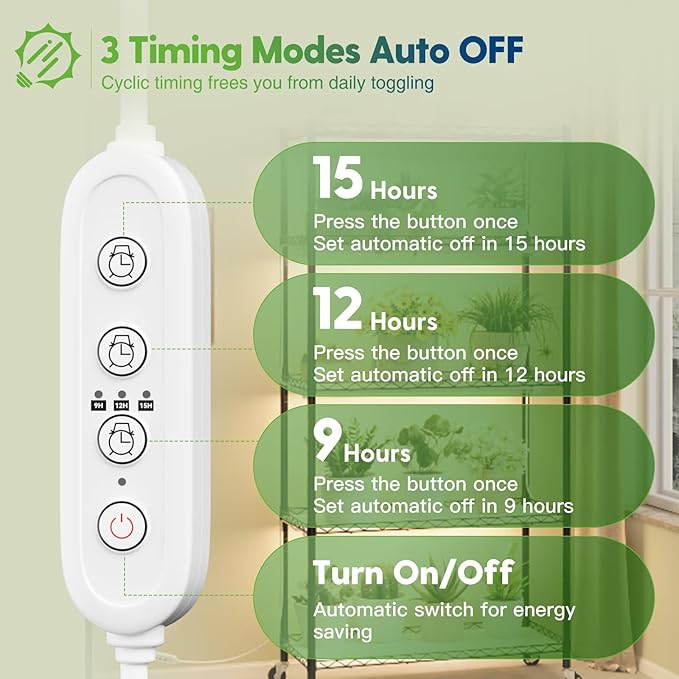 FREELICHT Plant Stand with Grow Light, 5 Tier Adjustable Plant Shelf with 4-Pack 30W LED Grow Lights, 2FT 5000K Full Spectrum Plant Light with Timer for Seedling, Seed Starting (29.5"x13.8"x61.5")