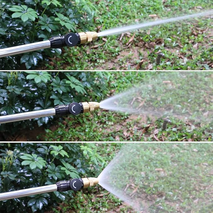 STYDDI Soft Rain Watering Wand with Pivoting Head and Thumb Control, 28" Gentle 1008Holes Classic Rain Wand with Replace Brass Nozzle, Perfect for Hanging Baskets, Planters, Greenhouses and Seedbed