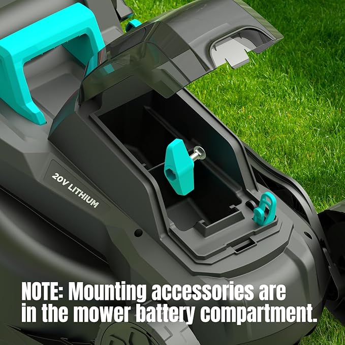 Electric Lawn Mower Cordless, 20V 13 inch Push Lawn Mower with 5-Position Cutting Height Adjustment, 2x4.0Ah Battery and Charger Included