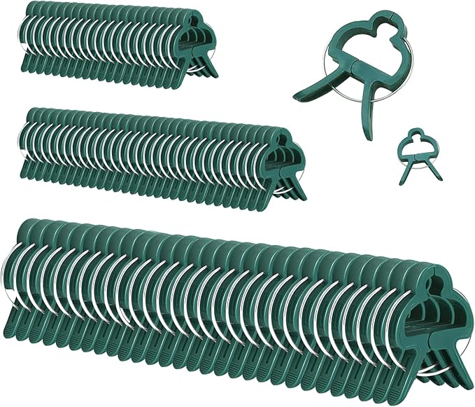 Plant Support Clips, 80 PCS Gentle Flower Plant Clamps for Supporting Vine Climbing Plants Plant Clips Garden Clips for Tomato Cage 2 Sizes in one Pack
