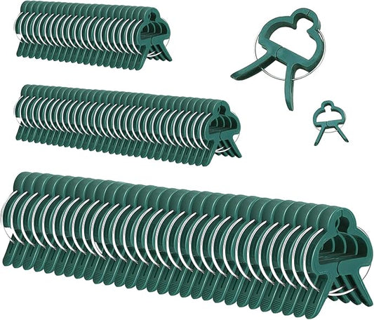 Plant Support Clips, 80 PCS Gentle Flower Plant Clamps for Supporting Vine Climbing Plants Plant Clips Garden Clips for Tomato Cage 2 Sizes in one Pack