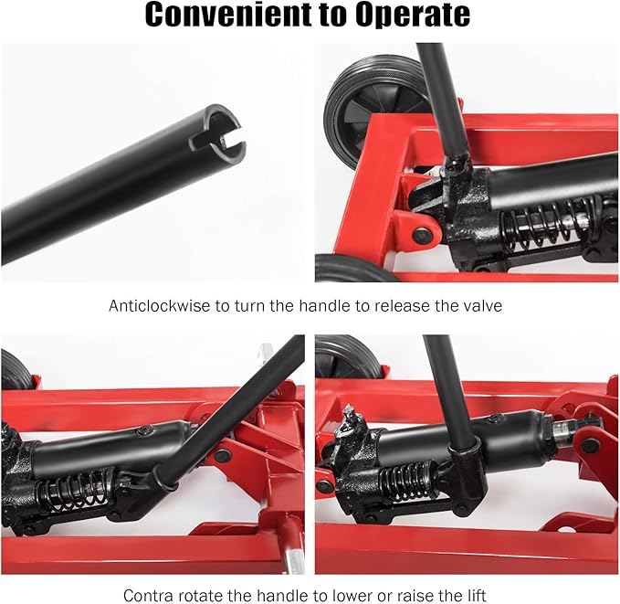 Goplus Lawn Mower Lift, 500LBS Zero Turn Mower Lift with Hydraulic Jack, Mower Lift Jack for Riding Tractors