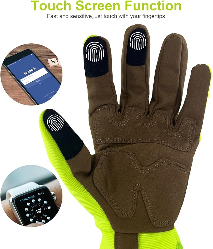 ZLUXURQ Gardening Gloves for Women and Men, Work Gloves for Yard Work