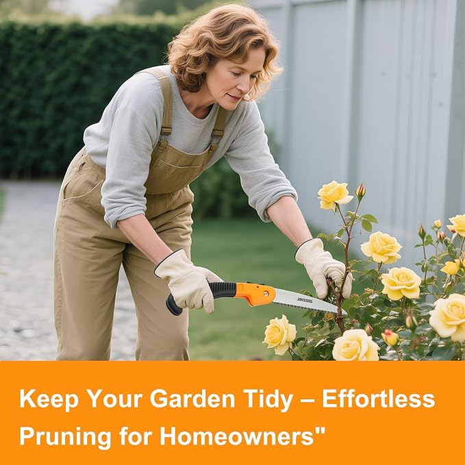 Folding Hand Saw for Tree Trimming, Gardening & Camping, Heavy Duty Pruning Saw for Branch Cutting, Outdoor Hiking Survival Tool, Compact and Lightweight Handsaw