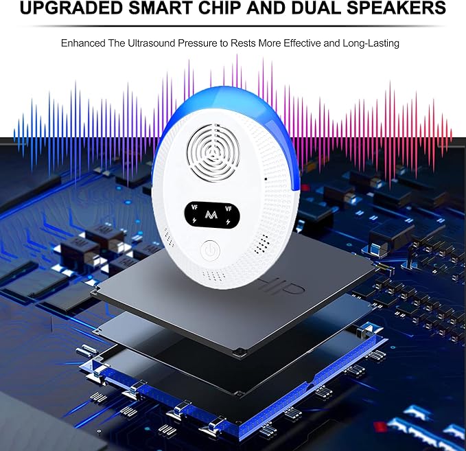 2025 Upgraded Version Ultrasonic Pest Repeller 6 Packs, Mouse Repellent Indoor, Pest Control for Roach Rodent Cockroach Bugs Mosquito Mice Spider Ant Fleas Insects