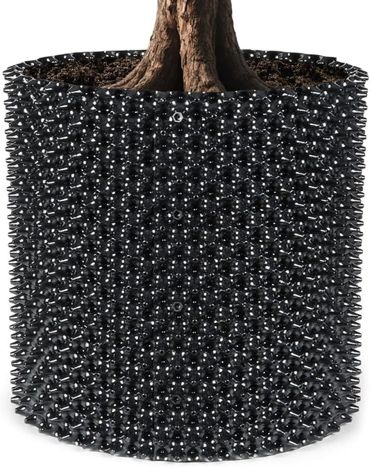 40 Gallon Air Pruning Planters, Sturdy Plastic Roots Control Planter Container for Tree Grow Outdoor, Garden Self-Planting Planters, Size 24"x24", Black, 2P