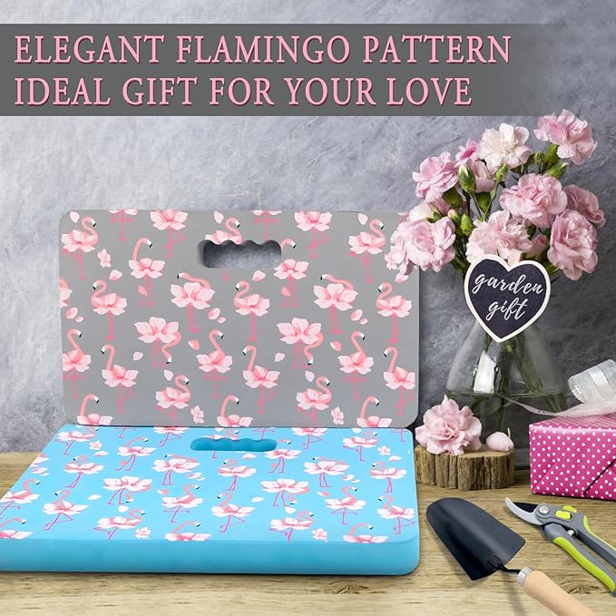 Gardening Kneeling Pad 2 Pack, Extra Thick Kneeling Cushion with Print, Comfy Kneeling Pads Resist Water, Durable and Shock Absorbent, Gardening Knee Pads for Women, Baby Bath, Yoga, Repair