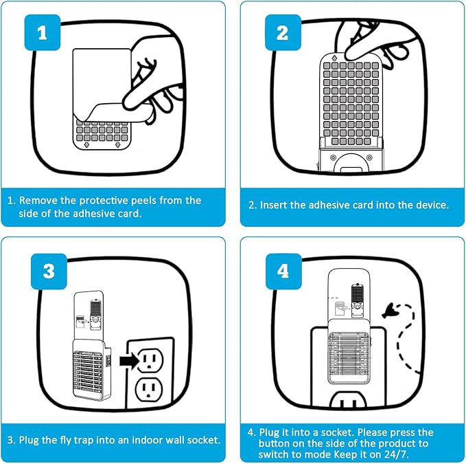 Electric Bug Zapper Indoor, 2-in-1 Fly Traps Indoors and Mosquito Trap, Electric Mosquitoes Killer with Light for Home, Office, Kitchen, Bedroom, Baby Room (2 Device + 10 Glue Cards)