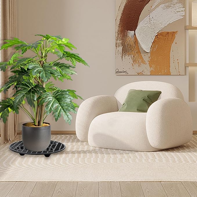 QTLCOHD 16 Pcs 8 Inch Plant Stand Outdoor Plastic Flower Pot Riser Black Plant Level Pot Elevator for Inside Potted Plants