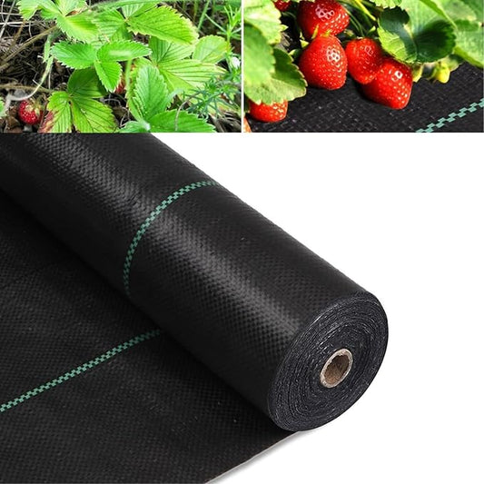 3FT*100FT Landscape Fabric Weed Barrier Fabric Heavy Duty, Weed Gardening Ground Cover Mat, Weed Control Garden Cloth, Woven Geotextile Fabric for Underlayment, Commercial Driveway Fabric, Black