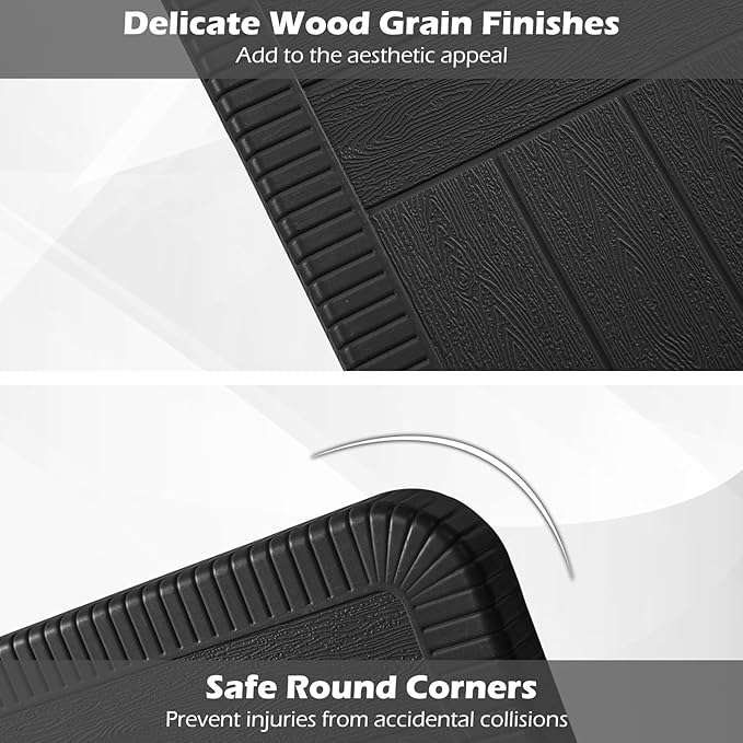 Tangkula 8 Person Picnic Table, HDPE Outdoor Square Table and Bench Set with 4 Built-in Benches, Umbrella Hole, Metal Frame for Garden Yard Patio Lawn