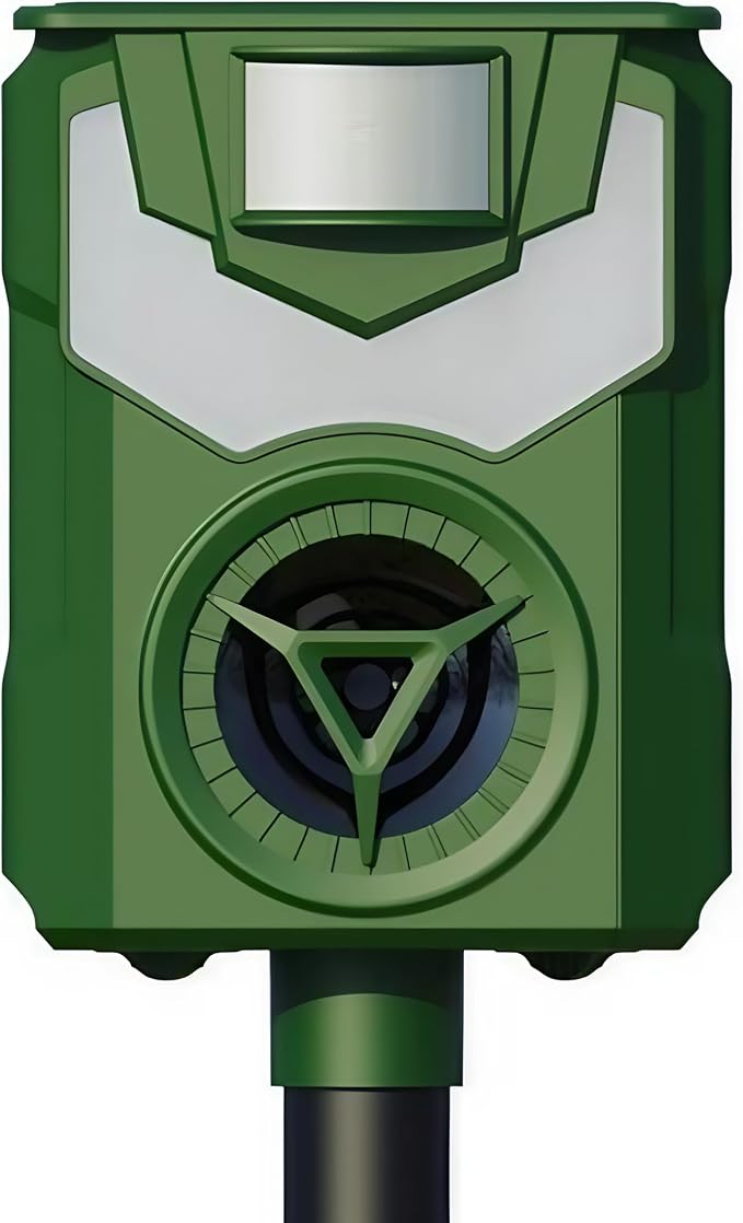 StepsGuard Solar Ultrasonic Animal Repeller – 110° PIR Motion Sensor, 5 Modes, IP44, LED Flash & 90 dB Alarm, Solar + USB-C Recharge | Repels Cats, Dogs, Deer, Squirrels, Raccoons & Birds | 1-Pack