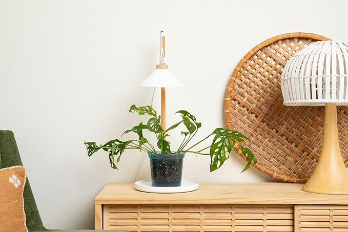 rePotme Lumina Glow - Grow Light for Indoor Plants - Full Spectrum LED Plant Light, White Accents, No Tools Required, White Grow Lamp