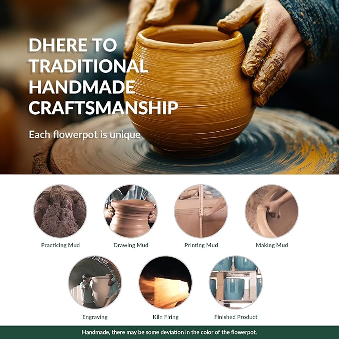 Mid Modern Planter with Detached Saucer (Pastel Taupe,12.0" D x 10.5" H)