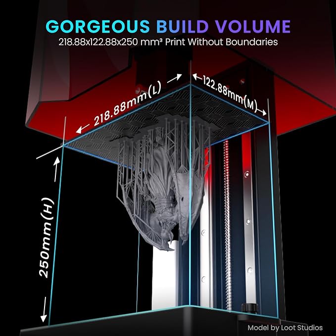 ELEGOO Saturn 3 MSLA 12K 3D Printer, Desktop Resin 3D Printer with 10-Inch Monochrome LCD, Voxeldance Tango Slicer, Large Printing Size of 8.62x4.84x9.84 inches