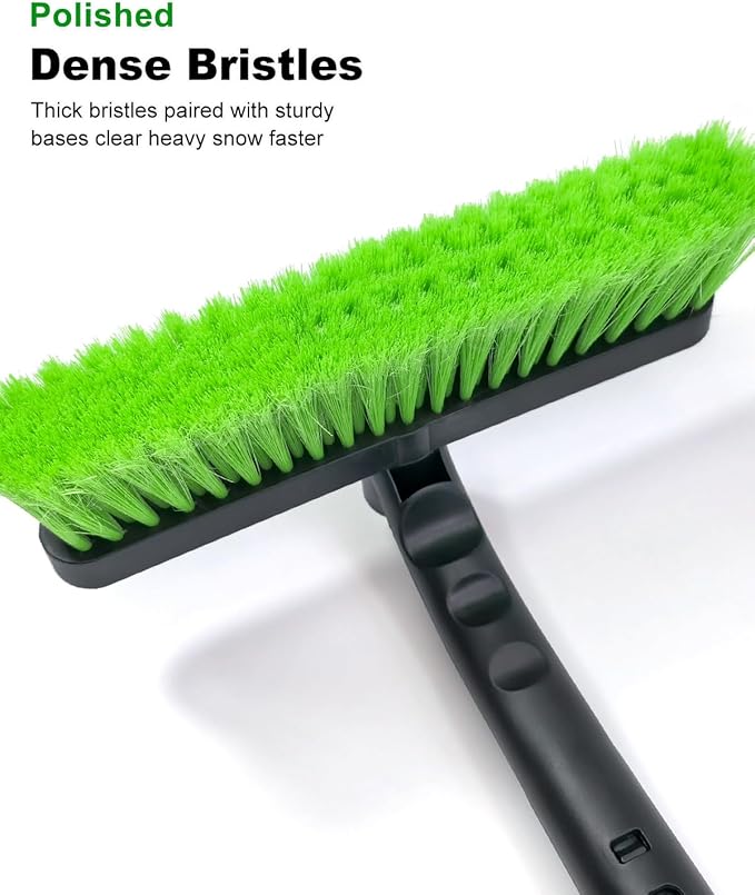 SEAAES Ice Scraper with Snow Brush for Car Windshield, Upgraded Extendable Snow Brush with Foam Grip for Truck SUV Vehicle Windows