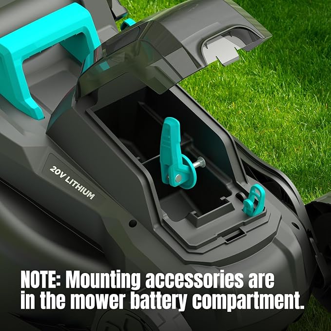 Electric Lawn Mower with Brushless Motor, 20V 13.1 inch Cordless Lawn Mower with 5-Position Cutting Height Adjustment, 2x4.0Ah Battery and Charger Included