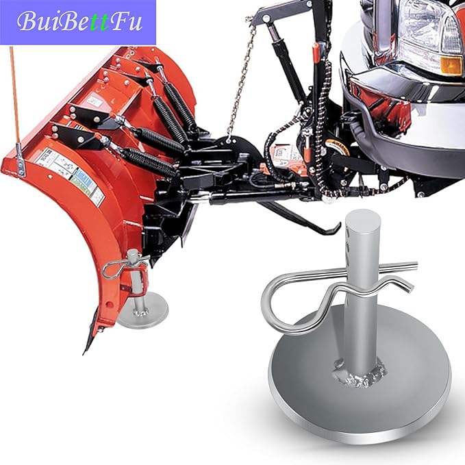 2208864 Snow Plow Skid Shoes Adjustable Pin Lock Plow Skid Feet Replacement 2205071 Hardened Steel Snow Plow Non-Slip Base with Quick-Release Cotter Pins (2/Pack)