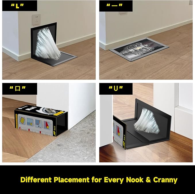 12-Pack Extra Wide Rat Traps, Heavy Duty Glue Traps for Mice & Rats - Eco-Friendly Indoor Pest Control, Tunnel Design Rat Trap with Super Sticky Adhesive (Mouse Killer, Safe for Kids & Pets)