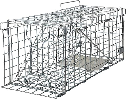 Gingbau Foldable Squirrel Trap Heavy Duty Humane Live Animal Cage Trap - 17.3” x 7.4” x 8.2”