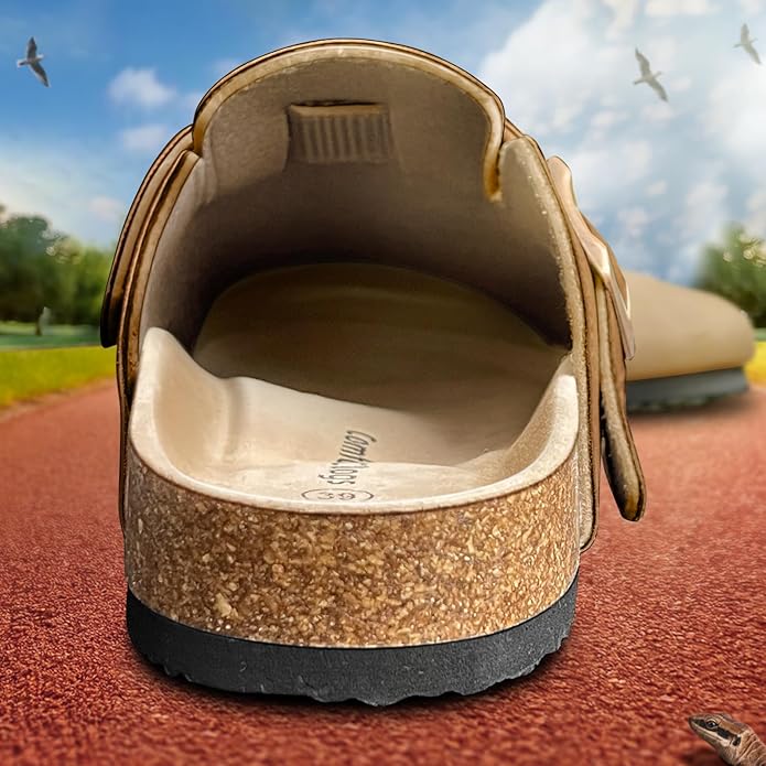 BULLIANT Comfort Clogs Slippers Sandals Nurse Work Shoes Unisex for Men Women with Cushioned Cork-Footbed