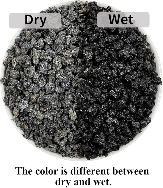 Black Horticultural Lava Rocks for Plants, 10lb Succulents Cactus Bonsai Soil Lava Rocks for Aquarium Outdoor Decorative Stones for Craft Projects, Vase Fillers