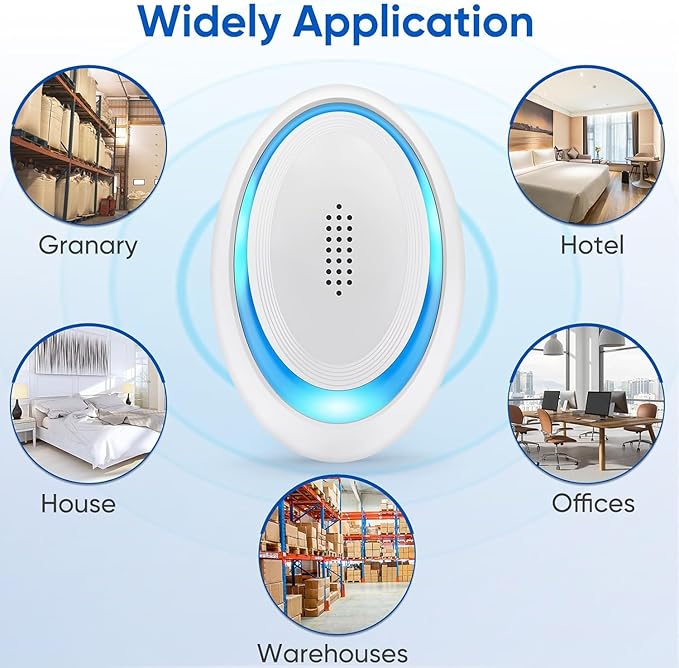 2025 Upgraded Mouse Repellent Indoor, 6 Pack Ultrasonic Pest Repeller, Roach Repellent Plug, Roach Repellent Plug for Roach, Spider, Mouse, Mosquito, Mice, Ant, Bugs Electronic Plug-in Pest Control