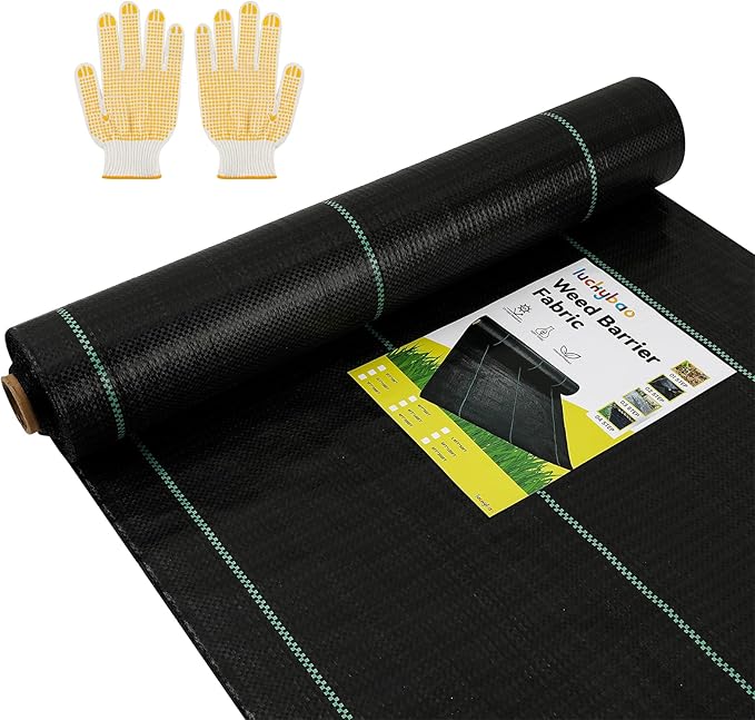 4ft*300ft Landscape Fabric,Weed Barrier Fabric,3.2oz Heavy Duty Weed Blocker Fabric,Weed Contorl for Underlayment,Gardening Weed Mat-Durable,Easy Installation